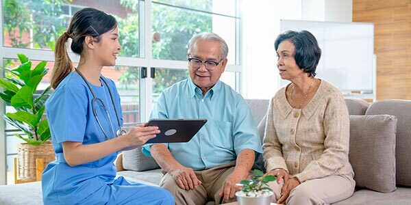 ABW Medical privia health centers nurse discussing health with patient